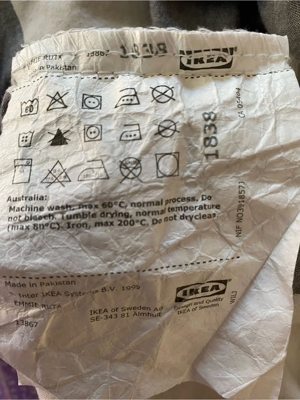 IKEA Checkered reverse Stripe Bed Duvet Full Cover